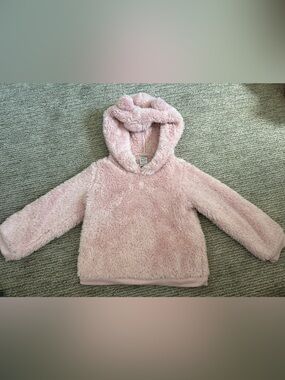 Soft Plush Pink Kids Hooded sweater